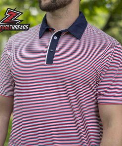 Breakfast Balls Gimme Liberty RSVLTS Polo Shirt All Day Red White Blue Stripe Golf Polo For Casual And Summer Wear