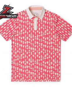 Breakfast Balls Good Libations RSVLTS Polo Shirt Cocktail Print Golf Polo Summer Party All Day Shirt