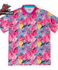 Breakfast Balls La Croy OG Ramblebousse RSVLTS Polo Shirt Neon Tropical Retro Golf Shirt Summer Party Polo