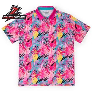 Breakfast Balls La Croy OG Ramblebousse RSVLTS Polo Shirt Neon Tropical Retro Golf Shirt Summer Party Polo