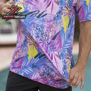 Breakfast Balls La Croy Plum Lake RSVLTS Polo Shirt Neon Tropical Golf Shirt Retro Summer Polo