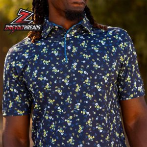 Breakfast Balls Laguna RSVLTS Polo Shirt Floral Golf Shirt Men Lightweight Summer Polo