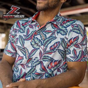 Breakfast Balls Leaf It On The Green RSVLTS Polo Shirt Tropical Golf Shirt Men Summer Polo