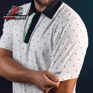 Breakfast Balls Lil Boneheads RSVLTS Polo Shirt Skull Pattern Golf Shirt Men Lightweight Summer Polo