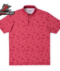 Breakfast Balls Oasis RSVLTS Polo Shirt Desert Cactus Golf Polo Men Minimal Pattern Summer Shirt