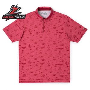 Breakfast Balls Oasis RSVLTS Polo Shirt Desert Cactus Golf Polo Men Minimal Pattern Summer Shirt
