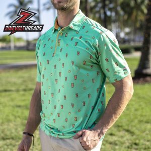 Breakfast Balls Palms Away RSVLTS Polo Shirt Tropical Cocktail Golf Polo Men Summer Vacation Shirt