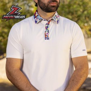 Breakfast Balls Petal Pop RSVLTS Polo Shirt Men Floral Collar Golf Polo Clean Summer Shirt