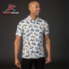 Breakfast Balls Playing The Blues RSVLTS Polo Shirt Men Floral Golf Polo Light Blue Summer Shirt