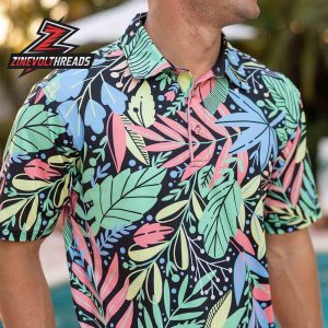 Breakfast Balls Springaling RSVLTS Polo Shirt Tropical Floral Golf Polo Summer All-Day Lightweight Shirt