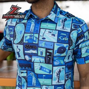 Breakfast Balls Tee-Ki Time RSVLTS Polo Shirt Tiki Golf Polo Retro Summer All-Day Shirt