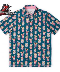 Breakfast Balls Tipsy Tiki RSVLTS Polo Shirt Tropical Tiki Golf Polo Funny Summer All-Day Shirt