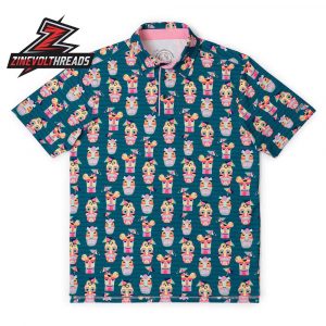 Breakfast Balls Tipsy Tiki RSVLTS Polo Shirt Tropical Tiki Golf Polo Funny Summer All-Day Shirt