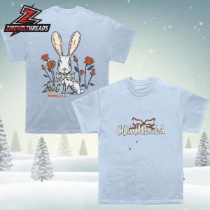 Coachella Ribbons And Roses 2026 Lineup Tee Merchandise Limited Two Sided Unisex T-Shirt