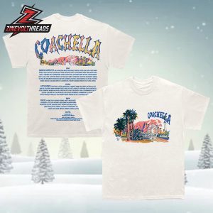 Coachella Pastels 2026 Lineup Tee Merchandise Limited Two Sided Unisex T-Shirt