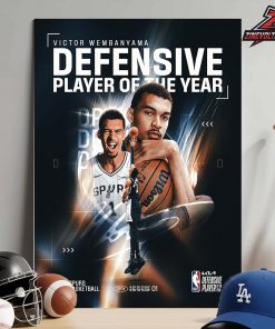 Congratulations Victor Wembanyama On Winning KIA NBA Defensive Player Of The Year Home Decor Poster Canvas