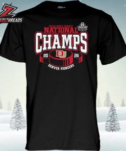 Denver Pioneers 2026 NCAA Frozen Four Men’s Ice Hockey National Champions Hockey Puck Unisex T-Shirt