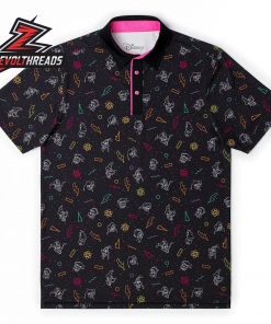 Disney A Goofy Movie Electric Ensemble RSVLTS Polo Shirt Retro Cartoon Golf Polo All-Day Shirt