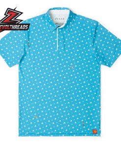 Disney And Pixar Toy Story Falling With Style RSVLTS Polo Shirt Sky Cloud Pattern All-Day Golf Shirt