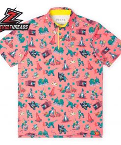 Disney And Pixar Toy Story Rowdy Rex RSVLTS Polo Shirt Dinosaur Print All-Day Golf Shirt