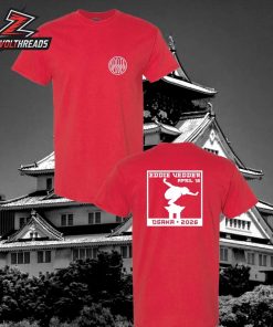 Eddie Vedder Japan Tour 2026 Hanko Event Tee At Festival Hall Osaka Japan On April 16th Two Sided Unisex T-Shirt