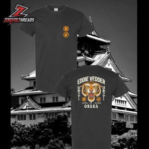 Eddie Vedder Japan Tour 2026 Tiger Event Tee At Festival Hall Osaka Japan On April 16th Two Sided Unisex T-Shirt