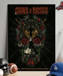 Guns N Roses Artwork Venue Poster At Estadio Estadual Kleber Jose De Andrade Cariacica BR On April 12th 2026 Home Decor Poster Canvas