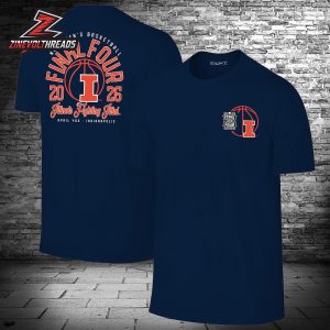 Illinois Fighting Illini NCAA Men’s Basketball Tournament 2026 March Madness Final Four Two Sided Unisex T-Shirt