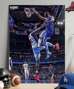 Jamal Crawford Orlando Magic Epic Photo Brutal Poster Dunk Straight To The Top Of NBA Playoffs 2025-26 In Match Versus Detroit Pistons Home Decor Poster Canvas