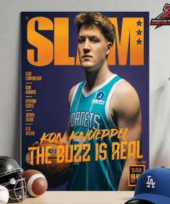 Kon Knueppel Charlotte Hornets On Orange Metal Slam 261 Cover Magazine The Buzz Is Real Home Decor Poster Canvas
