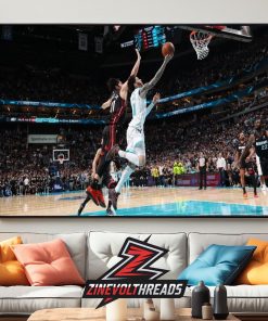 LaMelo Ball Charlotte Hornets Game Winning Shot Moment Against The Miami Heat In Play-In Tournament NBA 2025-26 Home Decor Poster Canvas