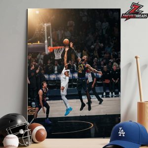 LeBron James A Chase-Down Block On Donovan Mitchell 5 Seconds Into The Game Lakers Versus Cavaliers Home Decor Poster Canvas