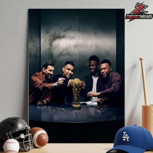 Messi Ronaldo Vini Jr Mbappe New Line Up Lego World Cup 2026 Trophy Inspired By The Four Icons Home Decor Poster Canvas
