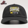 Michigan Wolverines Men’s Basketball National Champions Big Text Snapback Classic Hat Cap