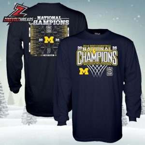 Michigan Wolverines 2026 NCAA Men’s Basketball 2x National Champions Bracket Two Sided Unisex T-Shirt