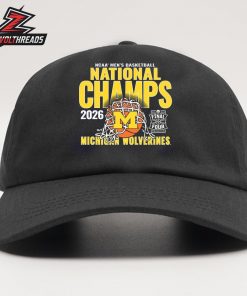 Michigan Wolverines Men’s Basketball National Champions Cut Net Snapback Classic Hat Cap