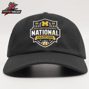 Michigan Wolverines Men’s Basketball National Champions Maize Logo Snapback Classic Hat Cap
