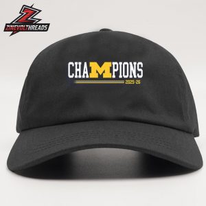 Michigan Wolverines National Champions 2025-26 Domination Scores Snapback Classic Hat Cap