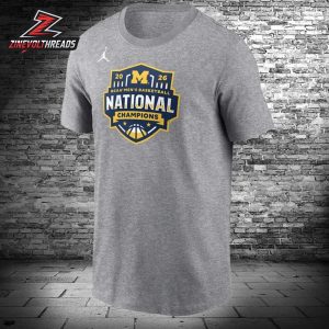 Michigan Wolverines Nike 2026 Men’s Basketball National Champions Official Team Logo Unisex T-Shirt