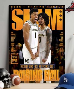 Aday Mara Alley Opps Dunk In National Championship Game Wolverines Versus Huskies NCAA March Madness 2026 Home Decor Poster Canvas