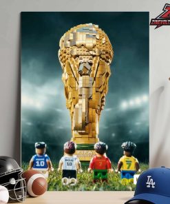 New Line Up Minifigure Lego World Cup 2026 Collab Ft Messi Ronaldo Vini Jr Mbappe Trophy Inspired By The Four Icons Home Decor Poster Canvas