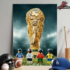 New Line Up Minifigure Lego World Cup 2026 Collab Ft Messi Ronaldo Vini Jr Mbappe Trophy Inspired By The Four Icons Home Decor Poster Canvas