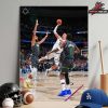 Nikola Jokic And-1 Floater Tough Off-Balance Shot On Rudy Gobert Playoffs Game Nuggets Versus Wolves NBA 2025-2026 Home Decor Poster Canvas