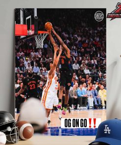 OG Anunoby New York Knicks Capture Moment Posterize Dunk In First Round Playoff Versus Hawks Home Decor Poster Canvas
