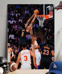 OG Anunoby New York Knicks Posterize Dunk Picture Moment In First Round Playoff Versus Hawks Home Decor Poster Canvas
