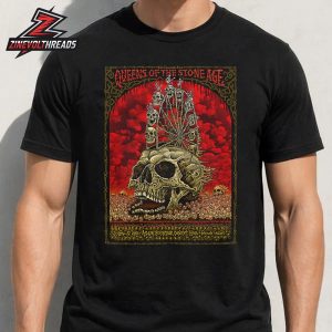 Queens Of The Stone Age Venue Poster For Show At Arlene Schnitzer Concert Hall Portland Oregon On April 27th 2026 Unisex T-Shirt
