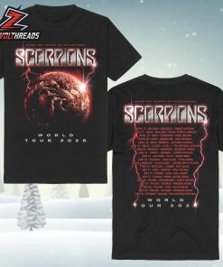 Scorpions Coming Home World Tour 2026 Over 60 Years Of Scorpions Two Sided Unisex T-Shirt