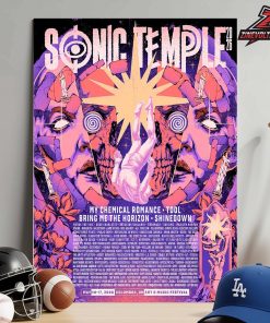 Sonic Temple Artwork Poster Line Up Art And Music Festival Columbus OH On May 14th-17th 2026 Home Decor Poster Canvas
