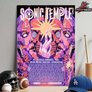 Sonic Temple Artwork Poster Line Up Art And Music Festival Columbus OH On May 14th-17th 2026 Home Decor Poster Canvas