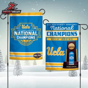 UCLA Bruins 2026 NCAA March Madness Women’s Basketball National Champions Double Sided Garden House Flag